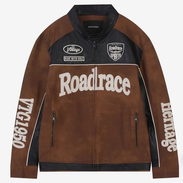 (M) 버커루 스웨이드 배색 라이더 자켓