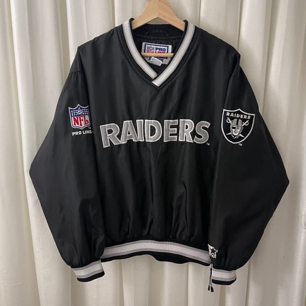 스타터 x NFL 레이더스 브이넥 웜업