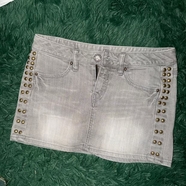 빈티지 스터드 미니스커트