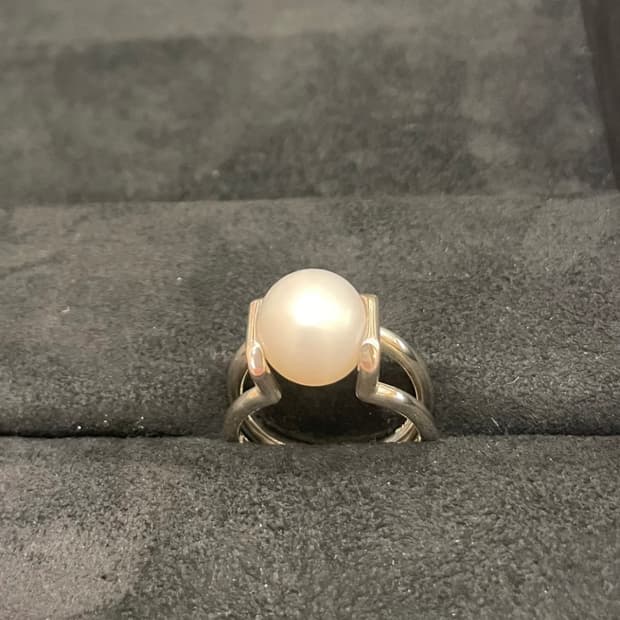 티파니 하드웨어 담수진주 링 