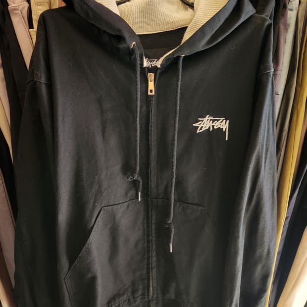 스투시 블랙 후드 집업