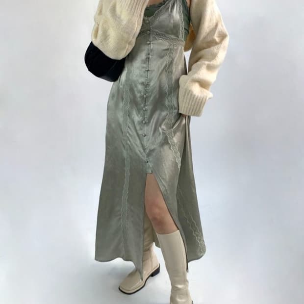 [연말 원피스] 루루서울 이터널 레이스 드레스 민트