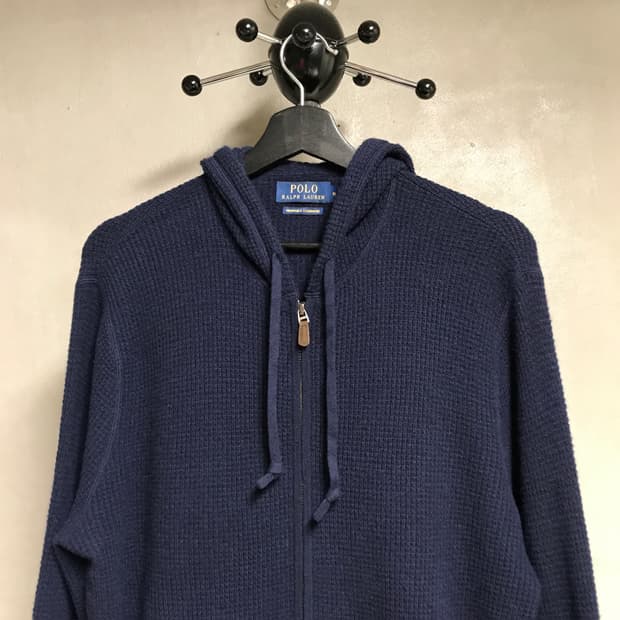 폴로 랄프로렌 캐시미어 후드집업 네이비 M