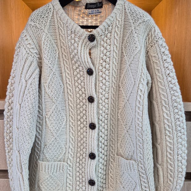 70's Vintage Donegal Knit Aran Cardigan 