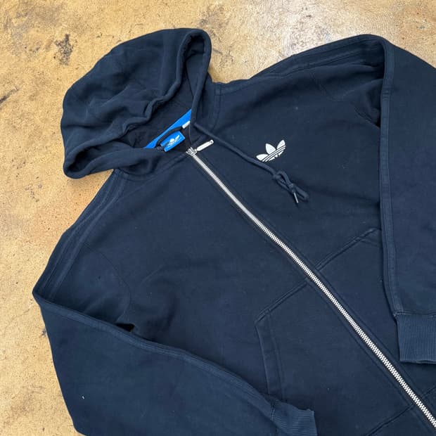 아디다스 올블랙 후드집업 95