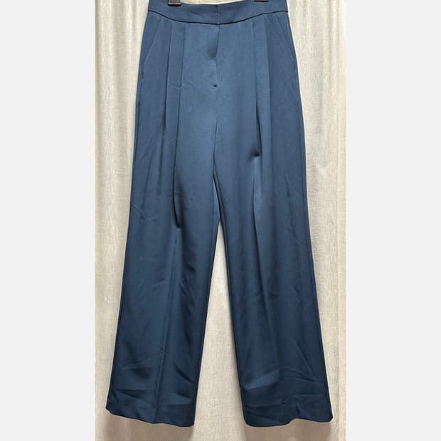 TABLE 더블 와이드 슬랙스 2사이즈 블루네이비컬러