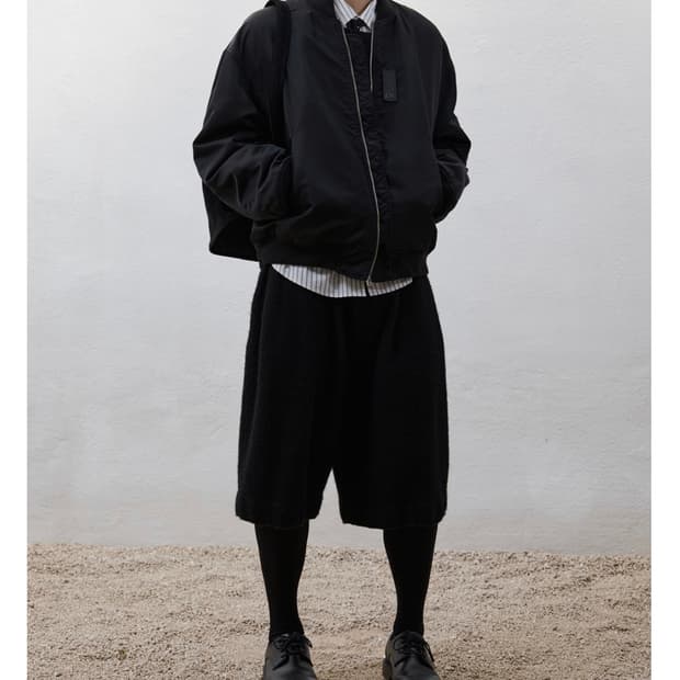 25 FW 유스 MA-1 울 파일 자켓 블랙 L