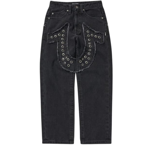 [L] 트루릴리젼 아이시토 데인저 홀스 슈 데님 팬츠 블랙