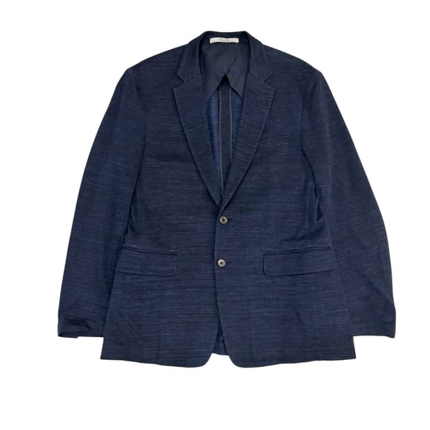 지오송지오 네이비 린넨 슬림 핏 블레이저