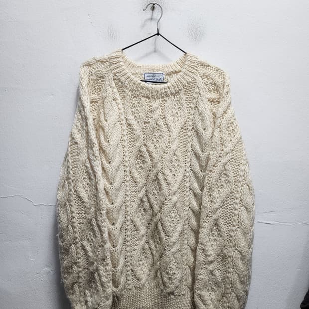 CRESENT MAX 헤비울 100% 꽈배기 니트 (일본판)