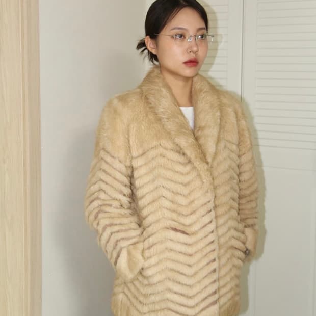 ROTINY Rabbit Fur Jacket 퍼 자켓