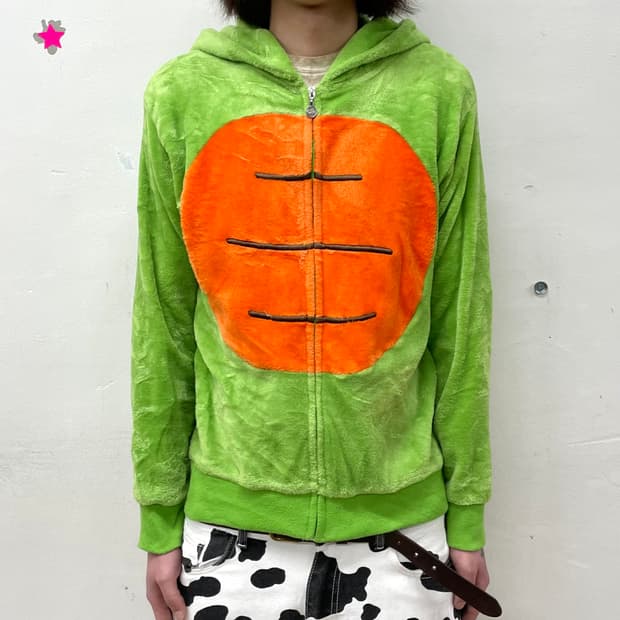 Turtle Fur Green Hood Zip-Up