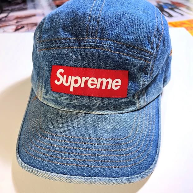 슈프림 데님캡 22FW 시즌 워시드 치노 트윌 캠프캡