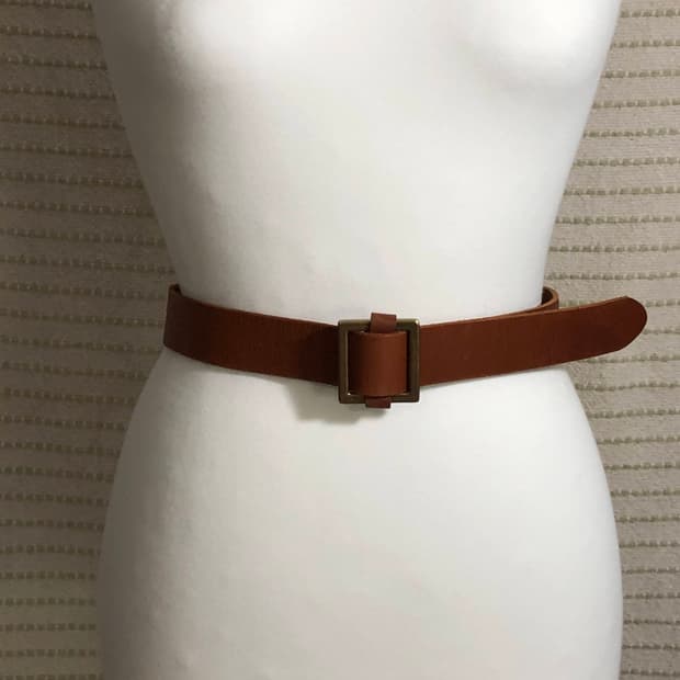 리바이스 여성용 브라운 통 소가죽 벨트