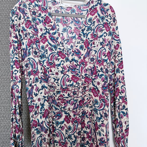 MNG 망고 플라워 패턴 롱 원피스