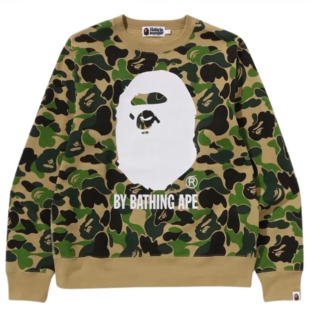 베이프 ABC 카모 맨투맨 그린