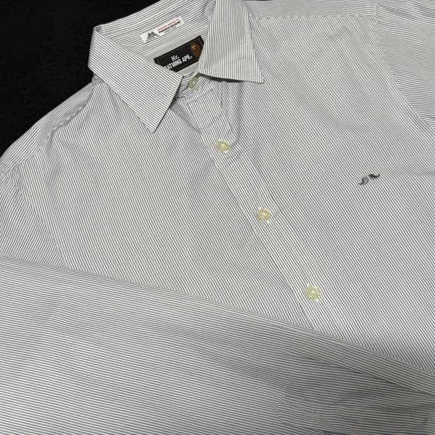 BAPE 미스터 베이프 스트라이프 클래식 셔츠