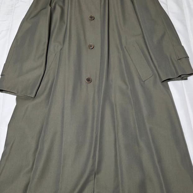 [57]지방시 울실크 싱글트렌치코트 울내피포함 올리브그린 약105