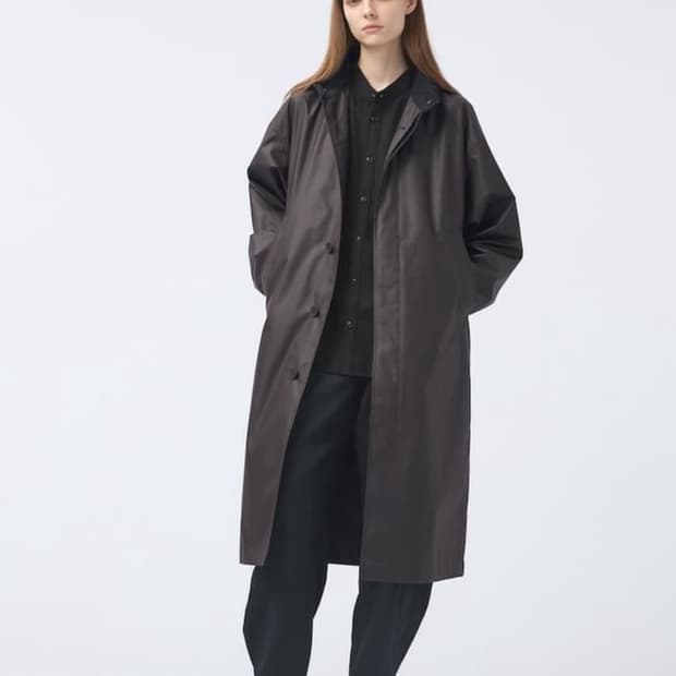 M) 유니클로U 코팅 롱코트