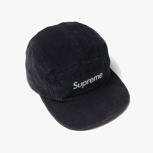 SUPREME "Navy Corduroy Cap"