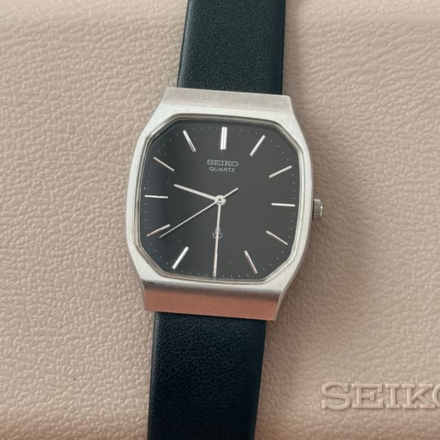 Seiko 세이코 쿼츠 스퀘어 블랙 1979