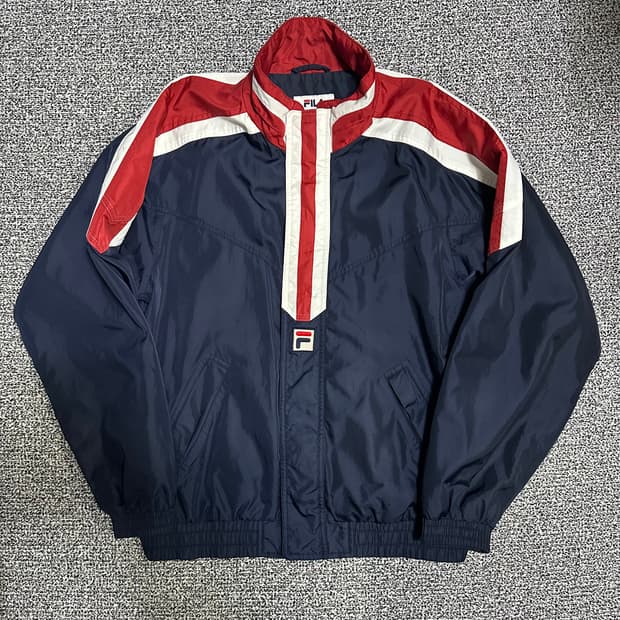 (L) 휠라 FILA 바람막이 네이비 레드 화이트