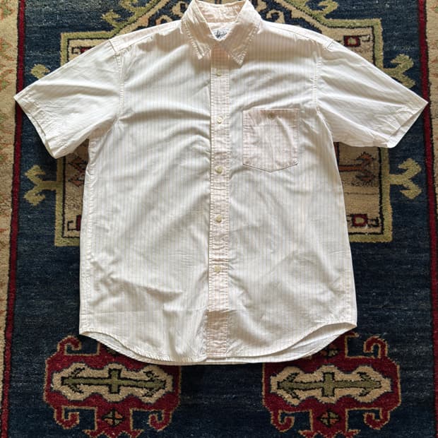 90s USA Stussy strip & check shirt 