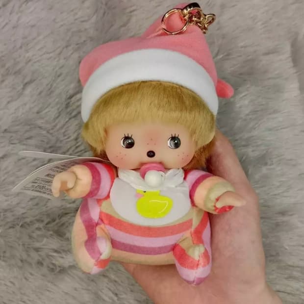 몬치치 베비치치 줄무늬 파자마 시팅 여아 키링