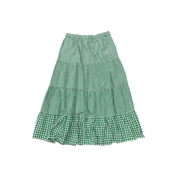 Beams boy multi gingham tiered skirt