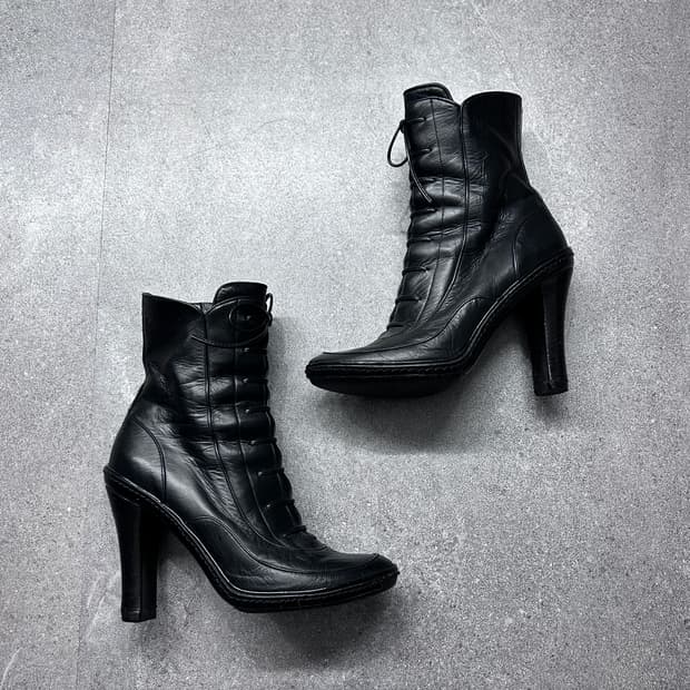 셀린느 레이스업 레더 부츠