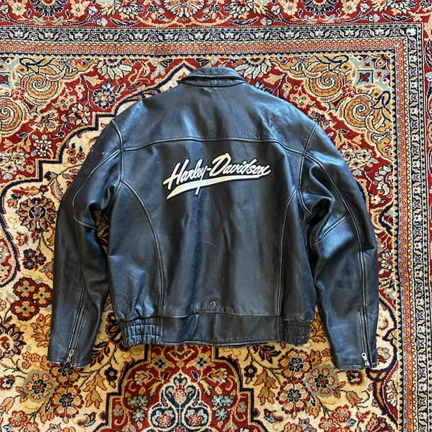00s 할리데이비슨 헤비웨이트 통가죽 자켓 - XL