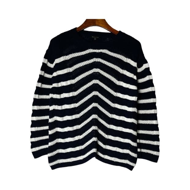 [Massimo Dutti] 마시모두띠 스트라이프 시스루 니트