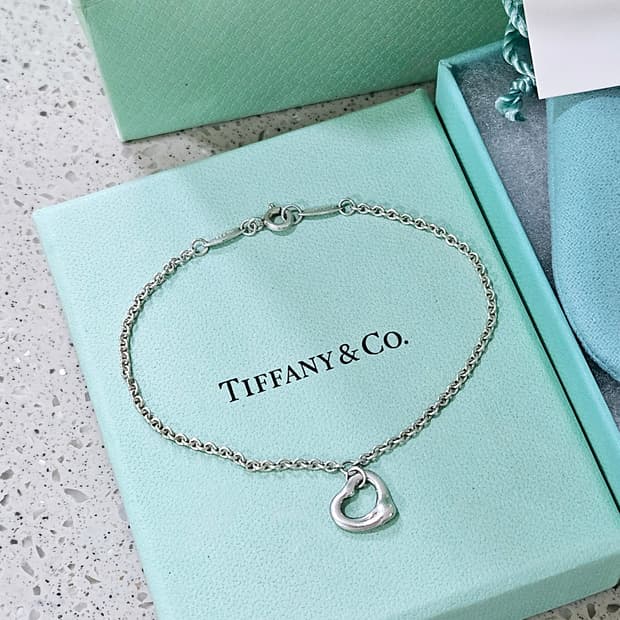 티파니앤코 엘사퍼레티 오픈하트 팔찌 [약 18.5cm] [정품/풀세트]