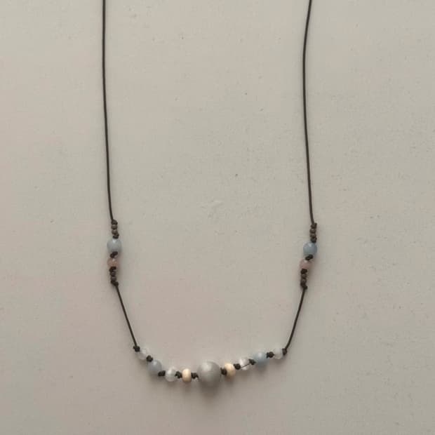 핸드메이드 비즈목걸이 매듭목걸이