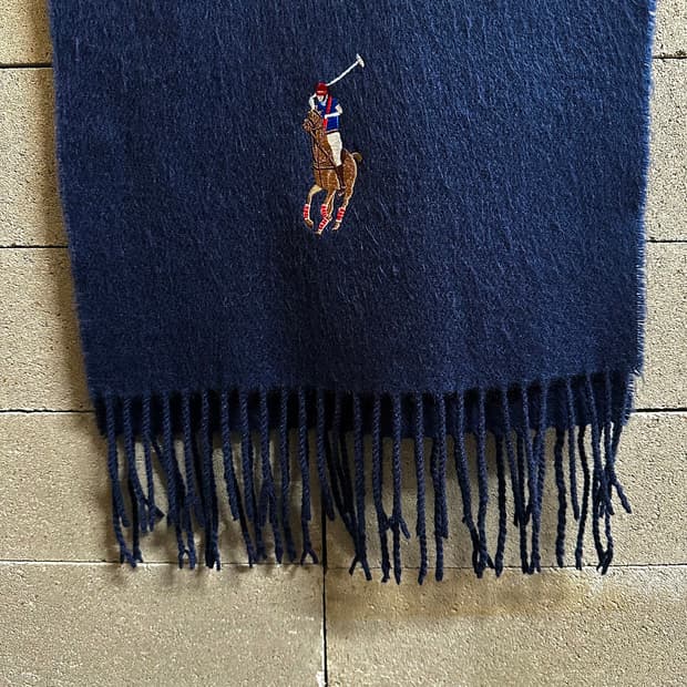 폴로 랄프로렌 네이비 램스울 머플러