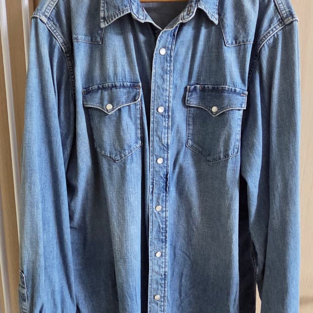 폴로 랄프로렌 퍼플라벨 데님 웨스턴 셔츠