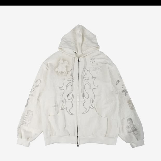 구함) 이알티알 ERTR Rodeo Hoodie Zip Up Ivory