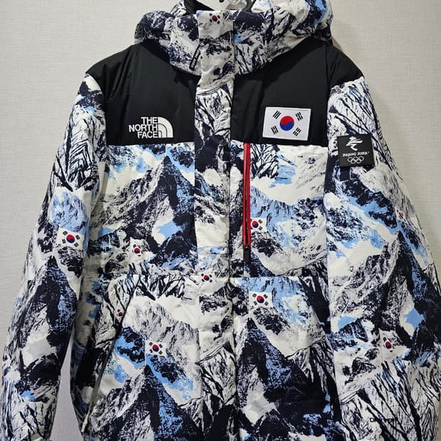 새상품 노스페이스 선수지급용 팀코리아 국가대표 베이징올림픽 패딩 110/