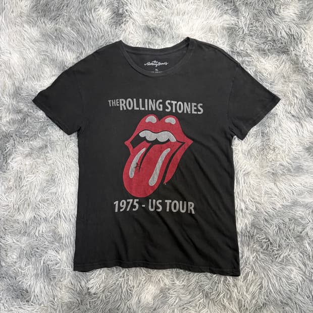 롤링스톤즈 1975 US Tour 티셔츠 faded