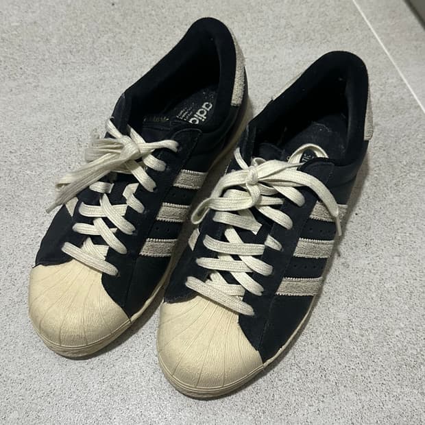 아디다스 빈티지 슈퍼스타 82 - 블랙:크림