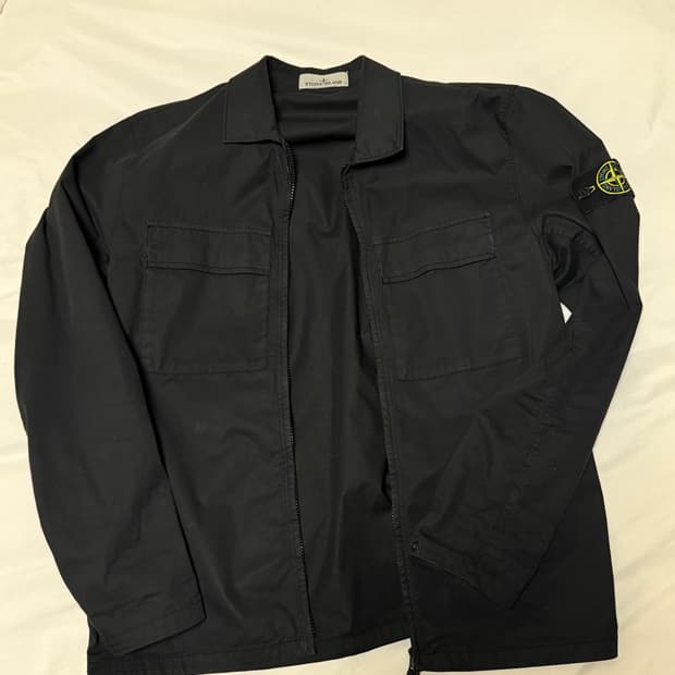 스톤아일랜드 오버 셔츠 자켓 블랙 L 정품