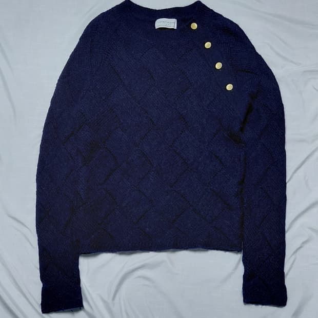 TOMORROWLAND 투모로우랜드 네이비 버튼 니트 M (무료배송)