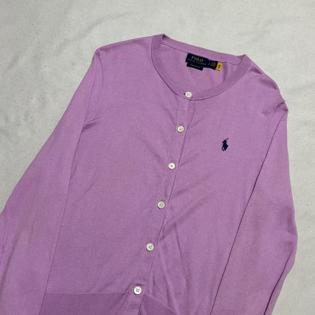 S 폴로랄프로렌 피마코튼 핑크 가디건