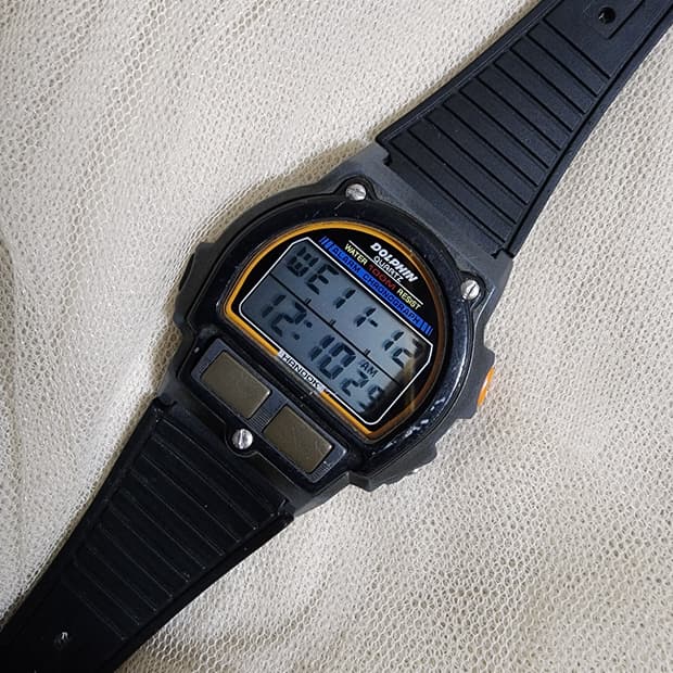 빈티지 80's 오리지널 한독 돌핀 전자시계