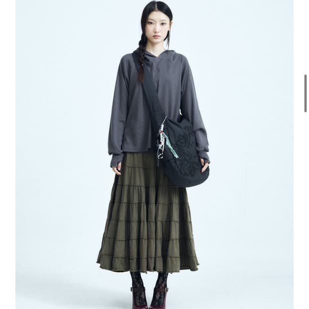 콜로신스 Fade Flower Cross Bag Black