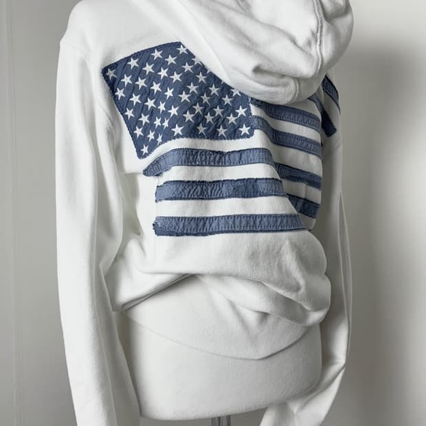 GAP 성조기 화이트 후드집업