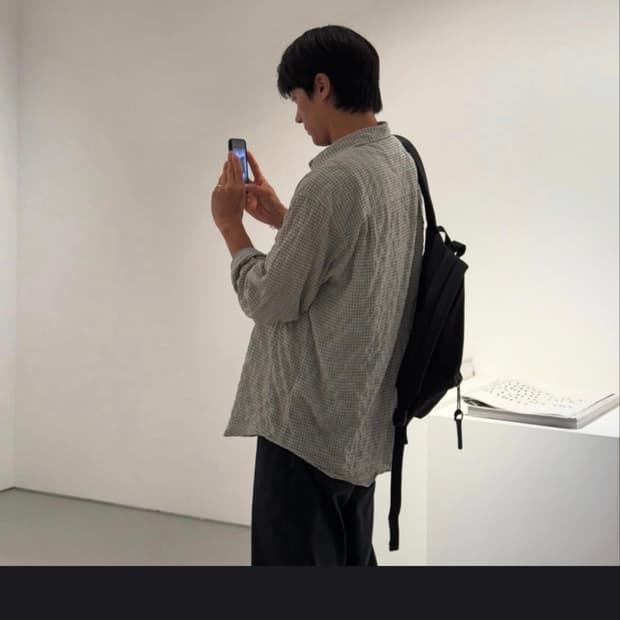 25ss 브라운야드 스테디 셔츠 아이보리 체크