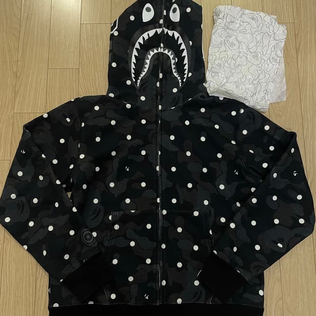 베이프 25aw 닷 샤크 후드 L