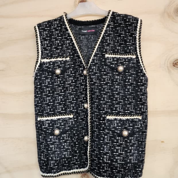 98) 트랜드컬렉션 트위드 조끼