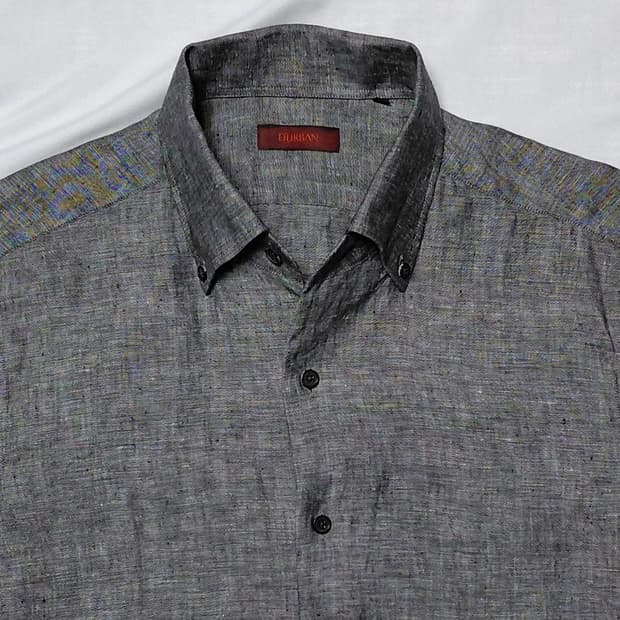 [L] 더반(D'URBAN) 재팬 메이드 리넨 100% 버튼다운 셔츠